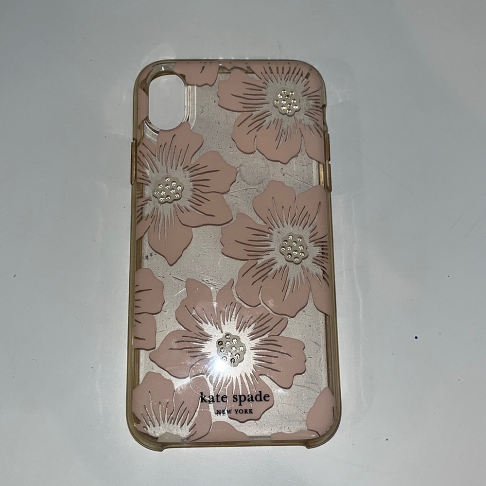 pink flowery kate spade iphone xr case
